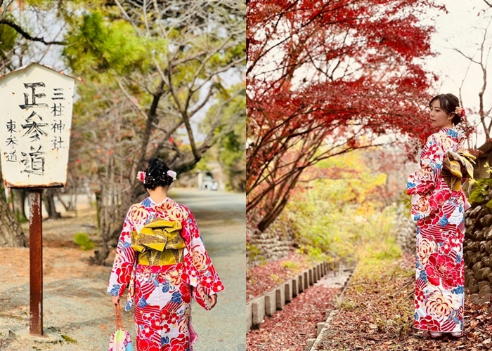 。福岡縣ふくおかけんGO_『旅遊景點。福岡柳川』三柱神社｜柳川藩的歷代藩主立花家族神社｜秋天的楓紅風景！郭小寶‧這就是青春 - 郭小寶‧這就是青春